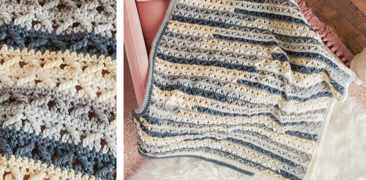 Bernat Cluster Panels Crochet Blanket: Free Pattern and Tutorial