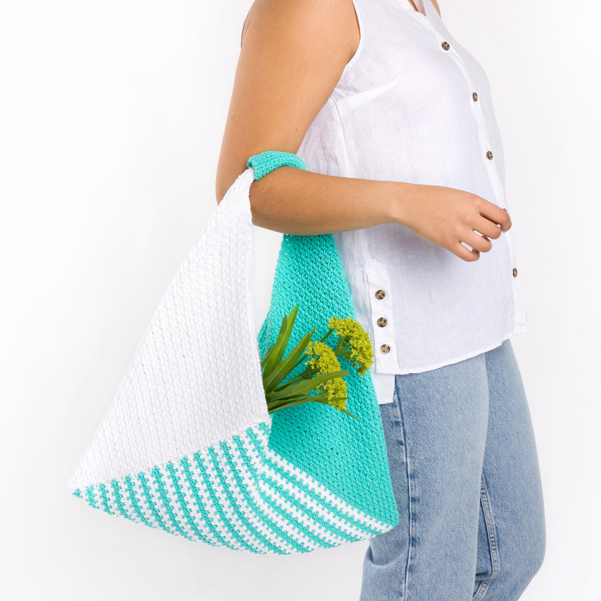 Crochet Tote Bag made in Lily Yarn