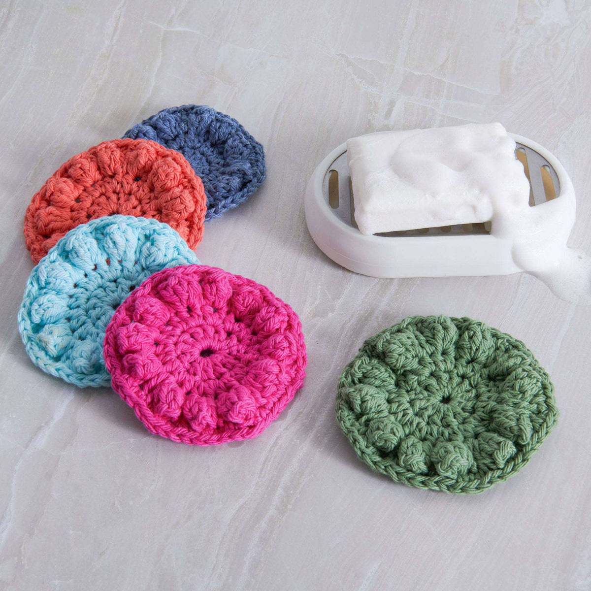 Crochet made in Lily Sugar'n Cream The Original yarn