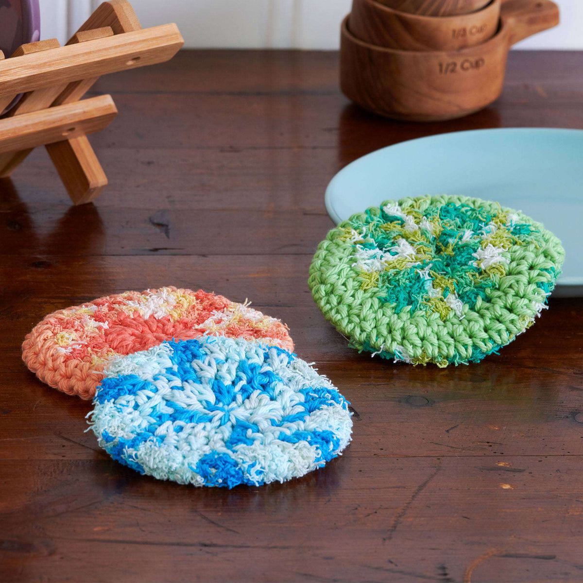 Crochet made in Lily Sugar'n Cream Scrub Off yarn