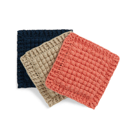 Lily Fall Colors Textured Crochet Hot Pads Crochet Hot Pads made in Lily The Original Yarn