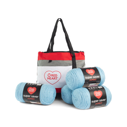 Red Heart Super Saver Jumbo Value Pack with Tote bag - Clearance item Bluebell