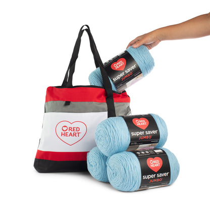 Red Heart Super Saver Jumbo Value Pack with Tote bag - Clearance item Bluebell