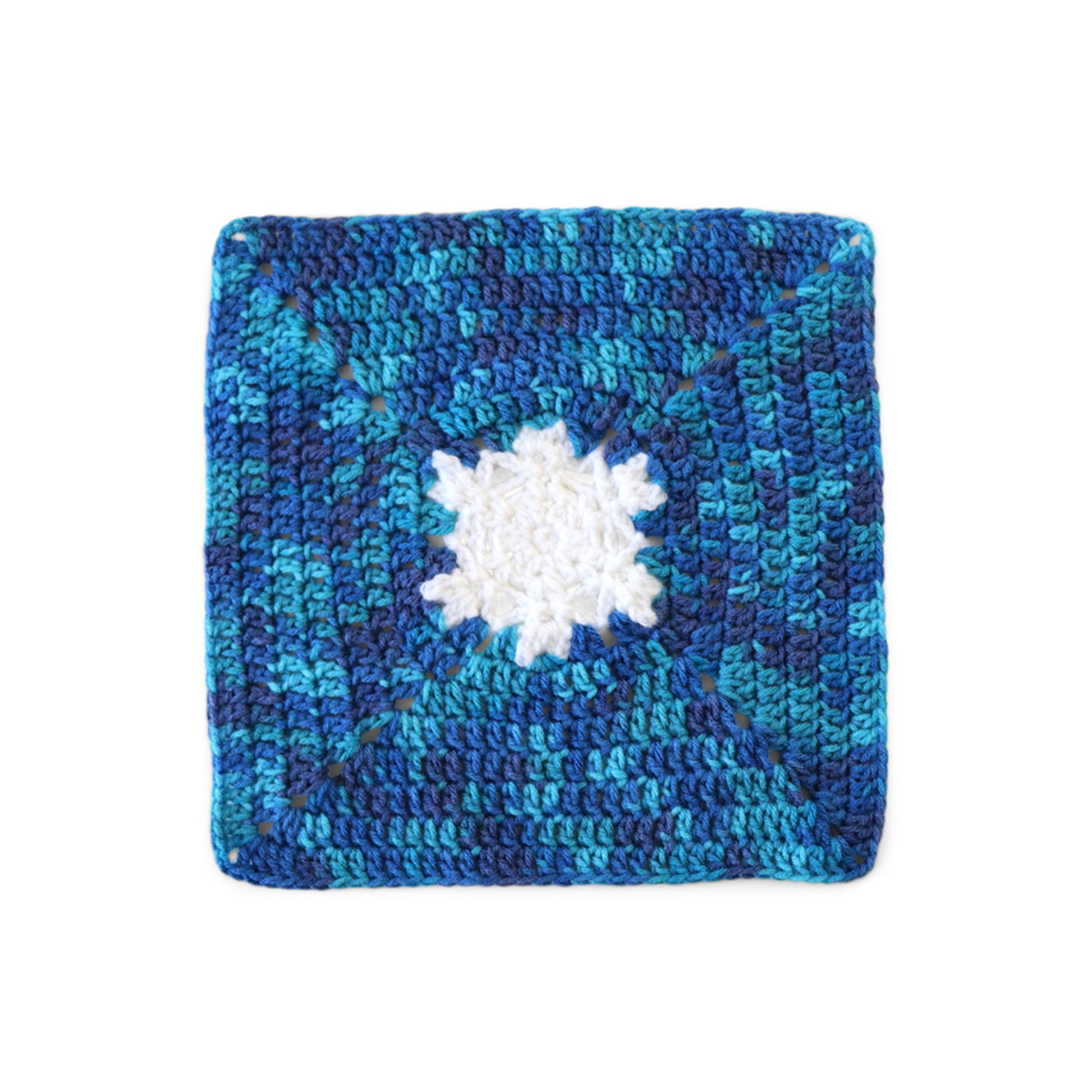 Free Red Heart Crochet Stitch in Season Snowflake Blanket Pattern