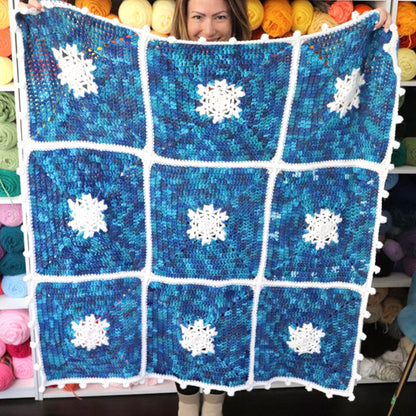 Red Heart Stitch in Season Snowflake Blanket Crochet All Variants