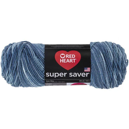 Red Heart Super Saver Yarn - Discontinued shades Blue Tones