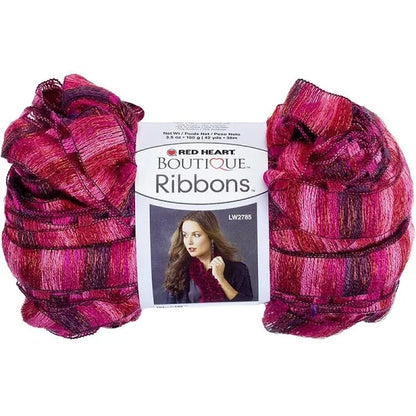 Red Heart Boutique Ribbons Yarn - Discontinued shades Rosebud