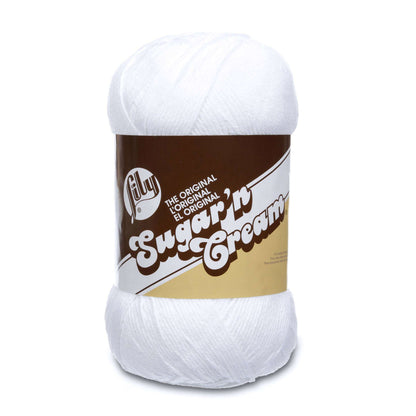 Lily Sugar'n Cream Big Ball Yarn (400g/14oz) - Discontinued White