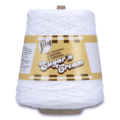 Lily Sugar'n Cream Cone Yarn (400g/14oz) White
