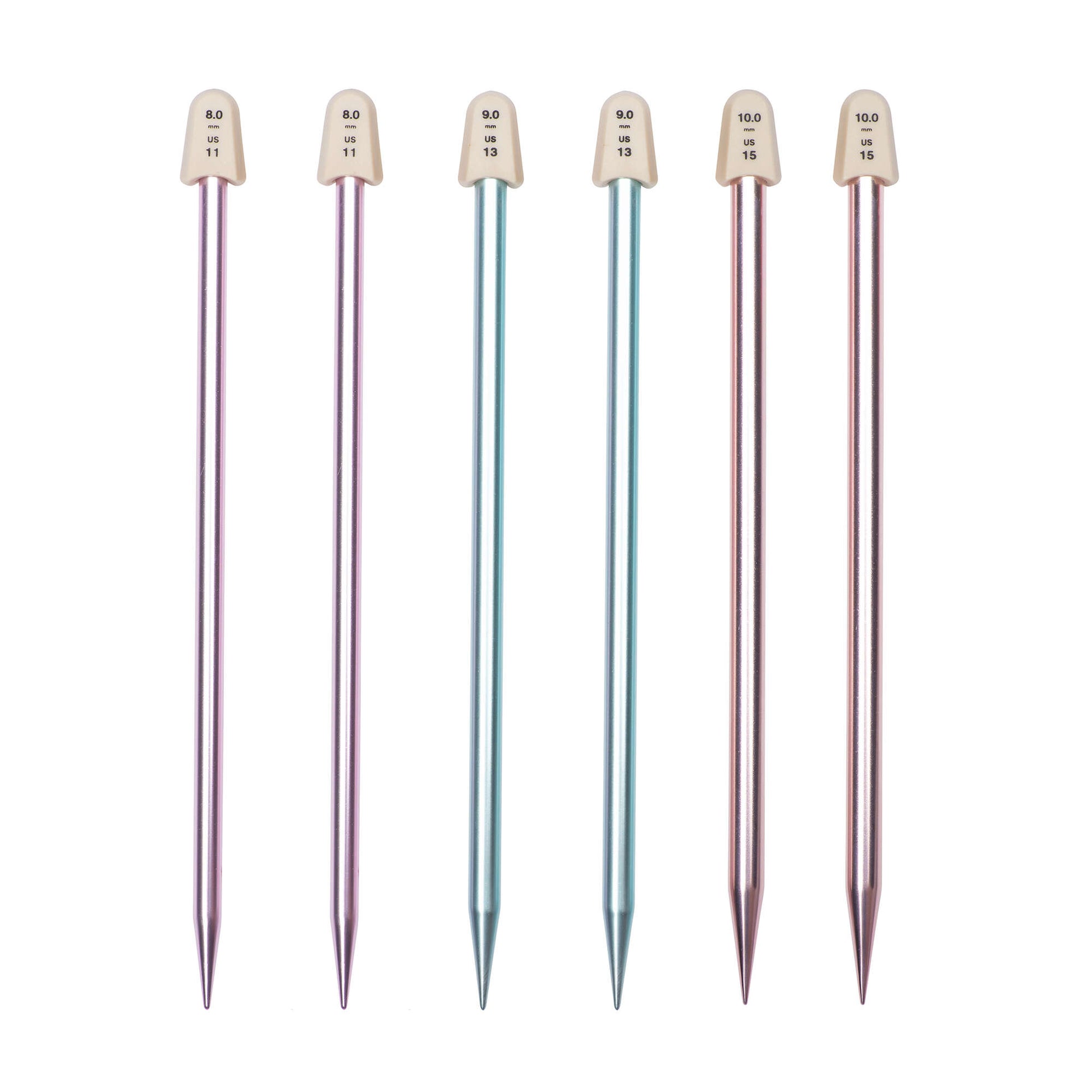 Susan Bates Silvalume 10" Single Point Knitting Needles
