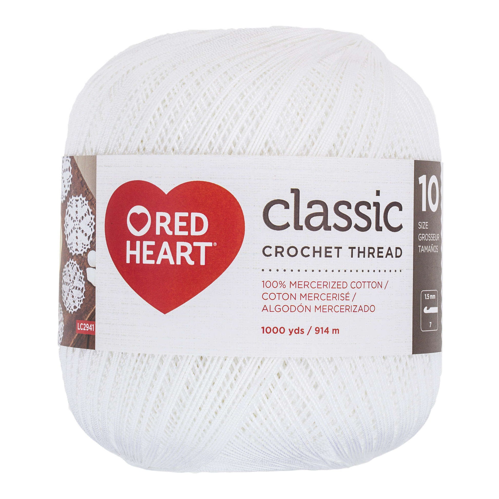 Red Heart Classic Crochet Thread Size 10 (1000 Yards)