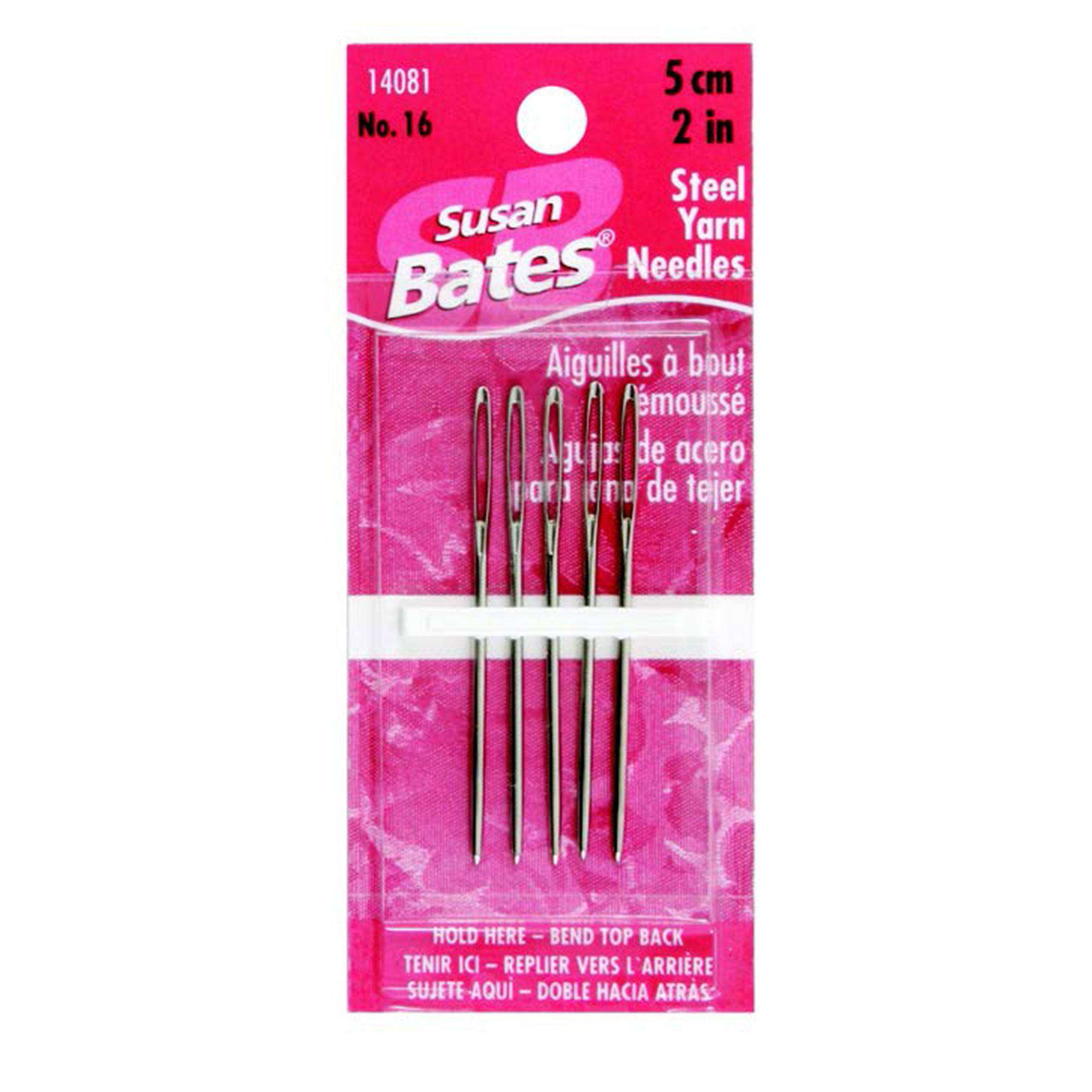 Susan Bates 5 Pack, Steel Yarn Needles, 2" Yarnspirations