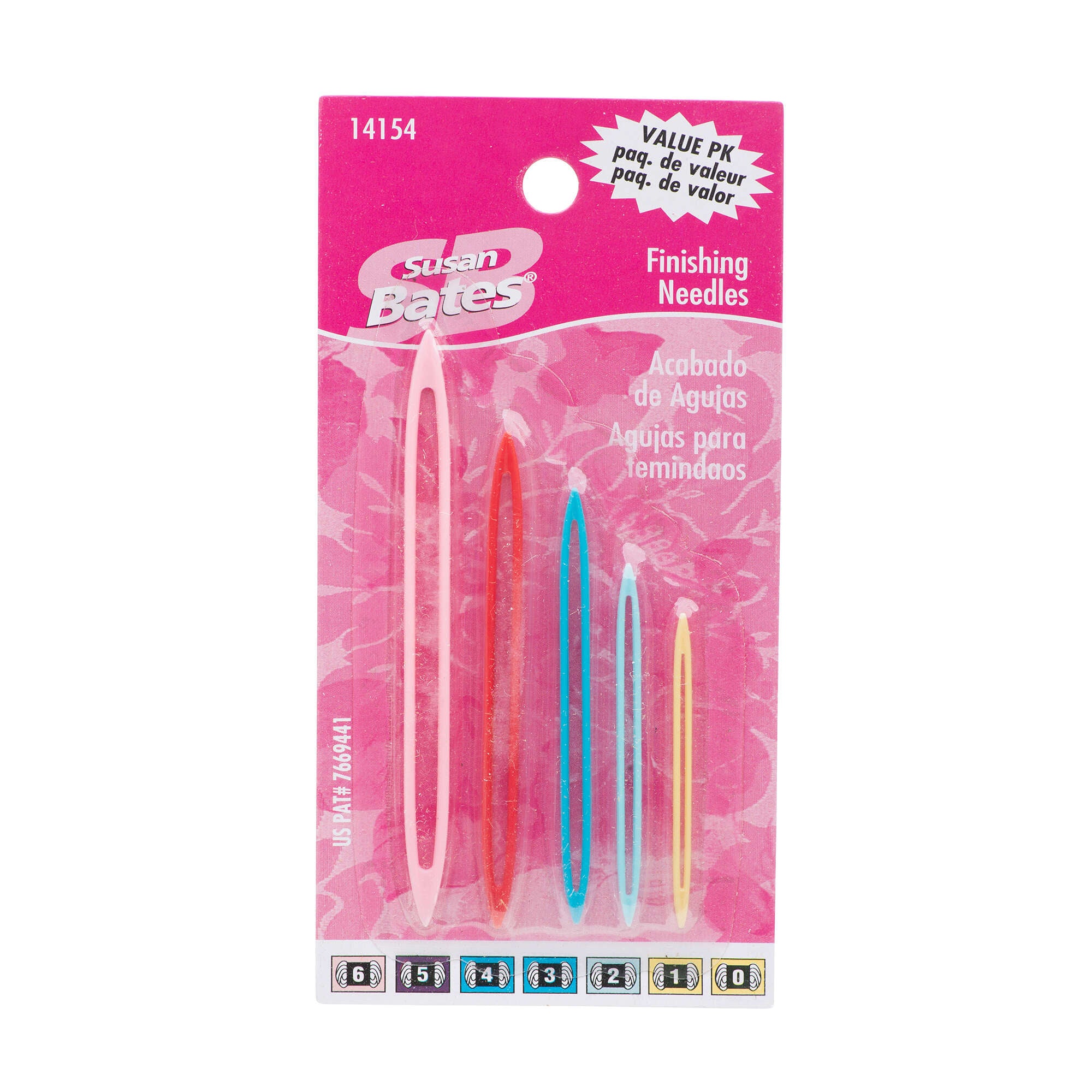 Susan Bates Plastic Yarn Needles-3.75 2/Pkg
