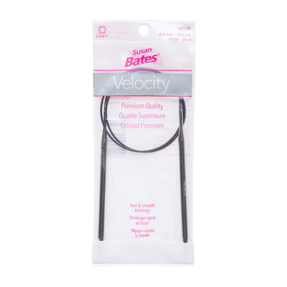 Susan Bates Velocity 29" Circular Knitting Needles - Clearance items U.S. 10 (6 mm)