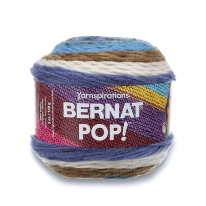 Bernat Pop! Yarn - Clearance Shades Birch Bark & Blue