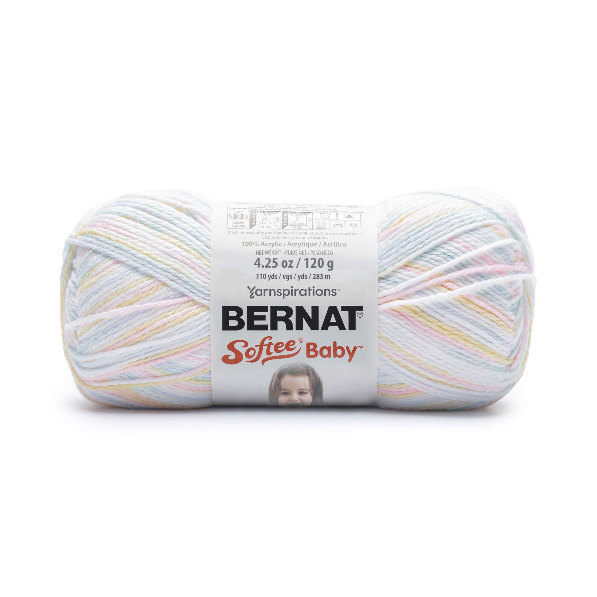 Bernat bernat softee baby yarn 3 pack bundle includes 3 patterns dk light  worsted #3 ( soft lilac)
