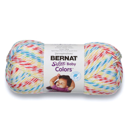 Bernat Softee Baby Colors Yarn - Discontinued Shades White Rainbow