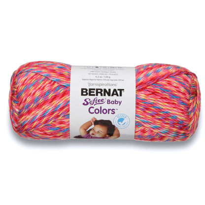 Bernat Softee Baby Colors Yarn - Discontinued Shades Pink Rainbow