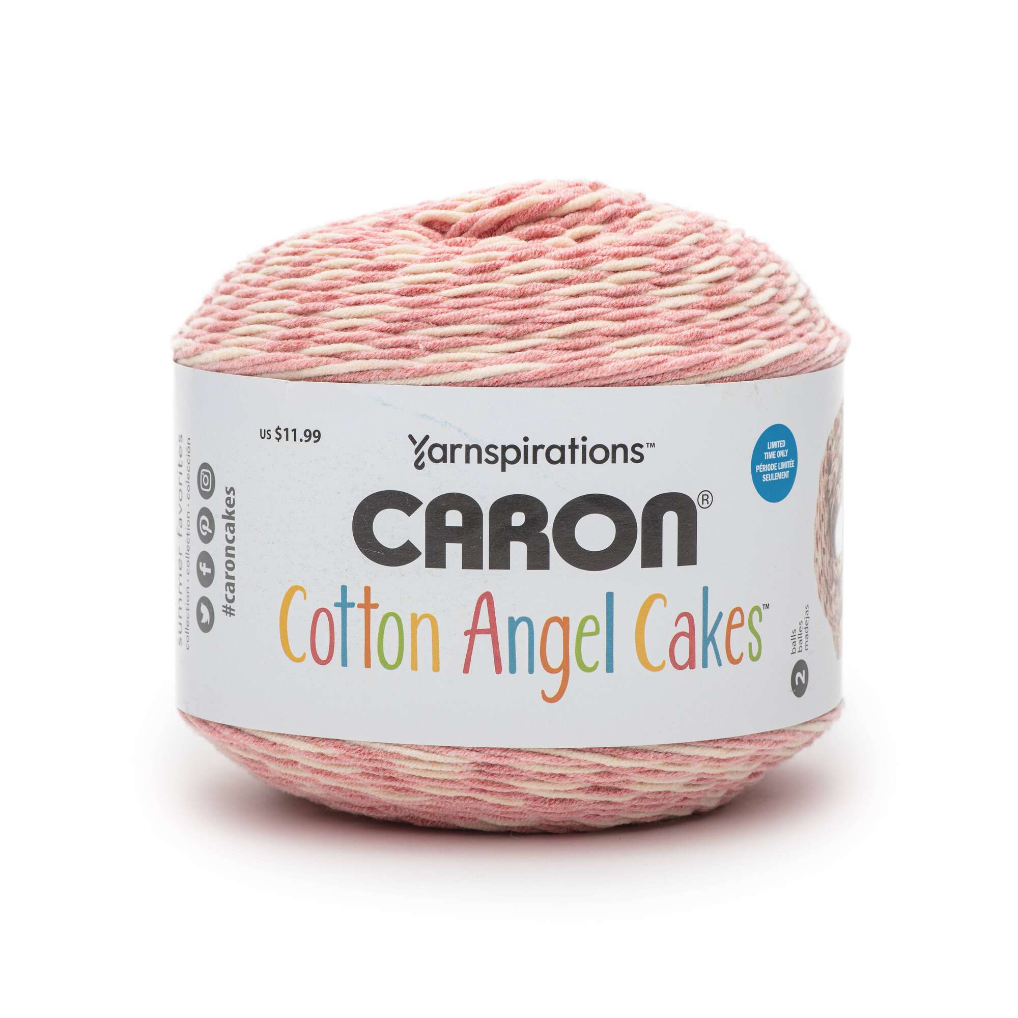 Caron Cotton Angel Cakes Yarn (500g/17.7oz) Discontinued Shades