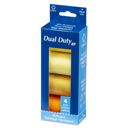 Dual Duty XP All Purpose Sewing Thread, 4 Spools Yellow-Oranges