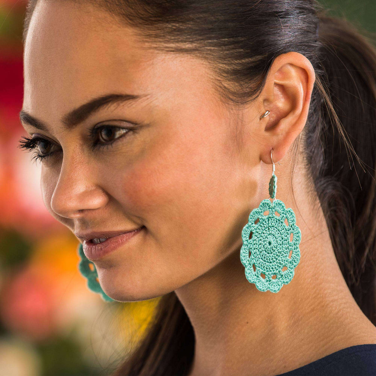Crochet Jewelry made in Aunt Lydia's Classic Crochet Thread yarn