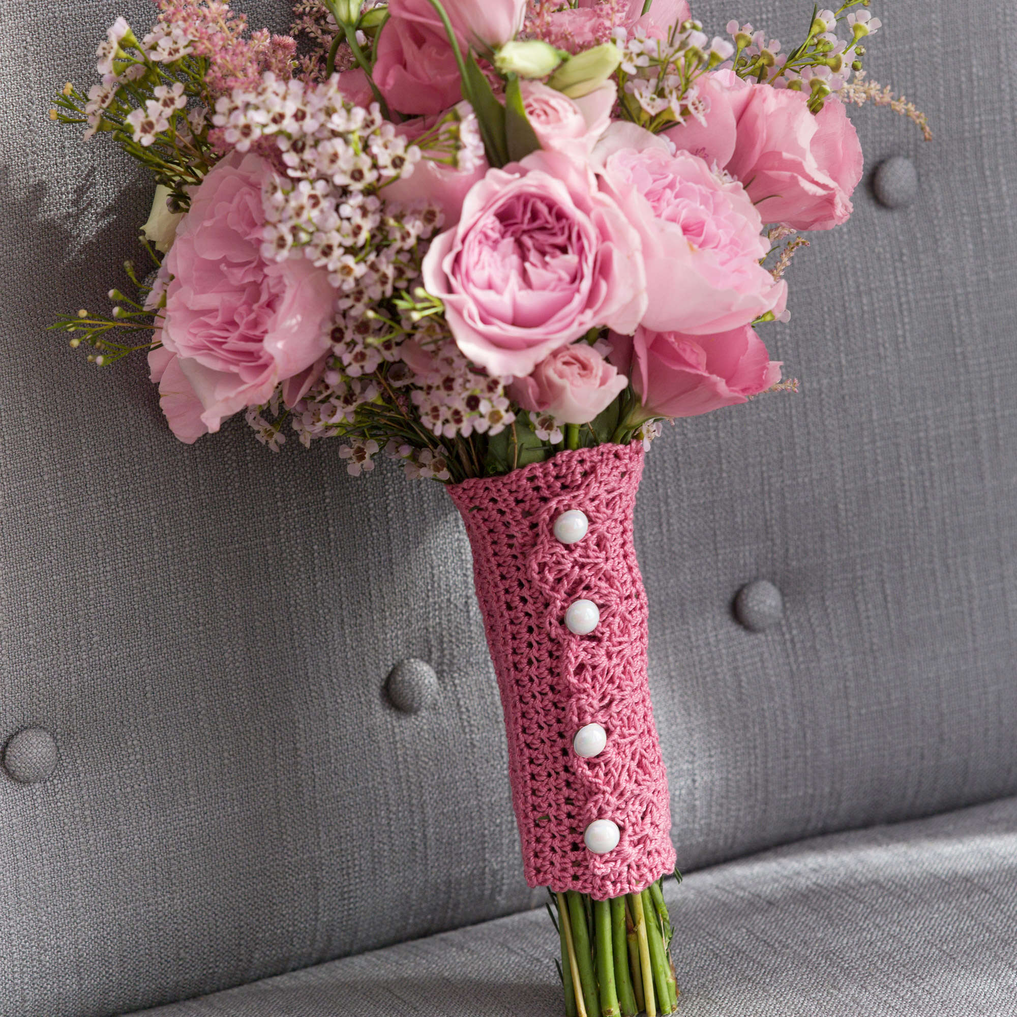 Bridal Bouquet Wrap - Oatmeal Lace