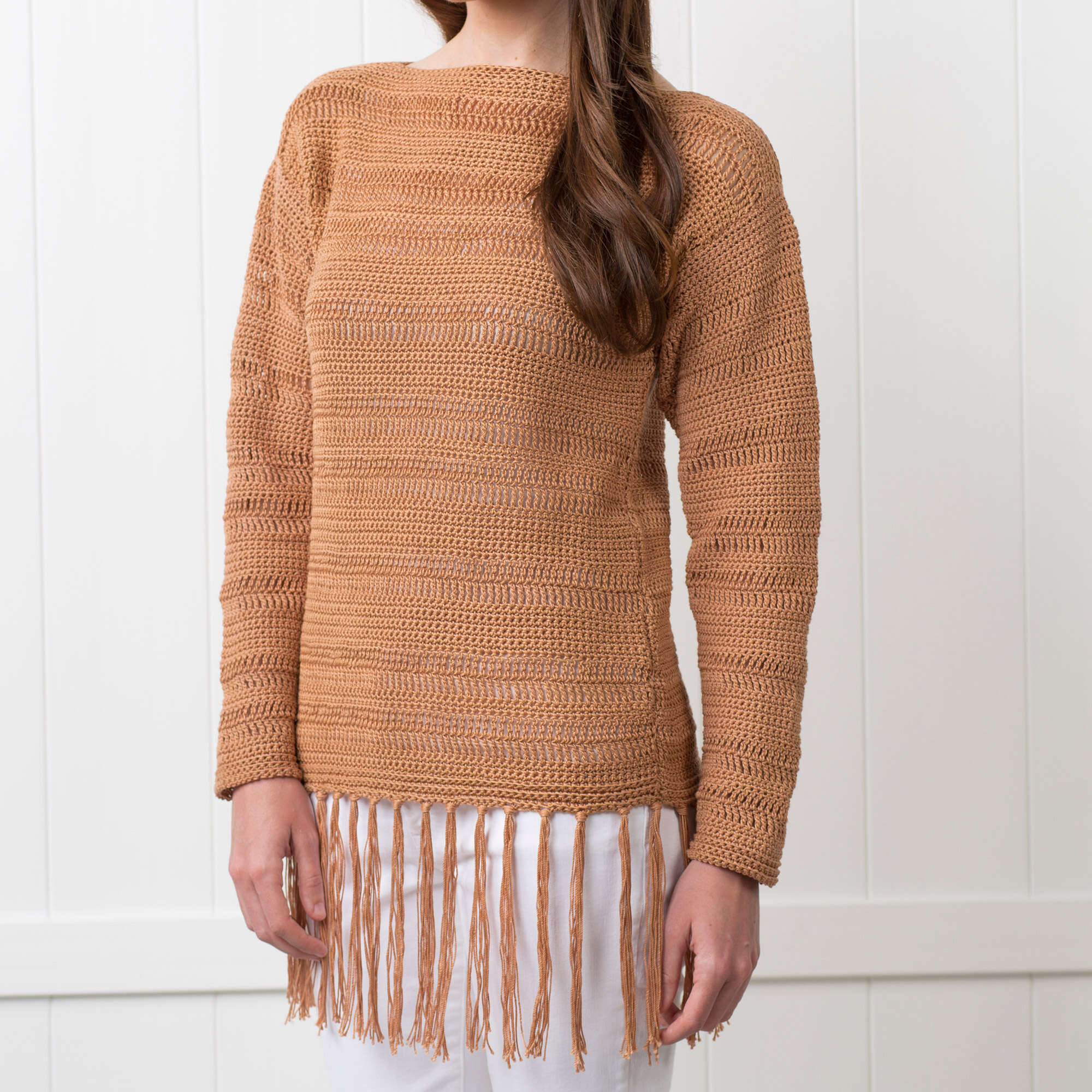 Free Easy Aunt Lydia's Flower Hill Pullover Crochet Pattern
