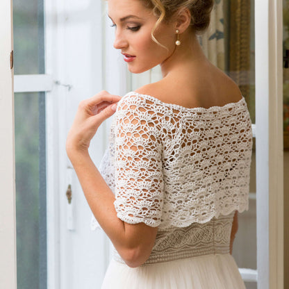 Aunt Lydia's Exquisite Bridal Topper Crochet Crochet Top made in Aunt Lydia's Classic Crochet Thread yarn