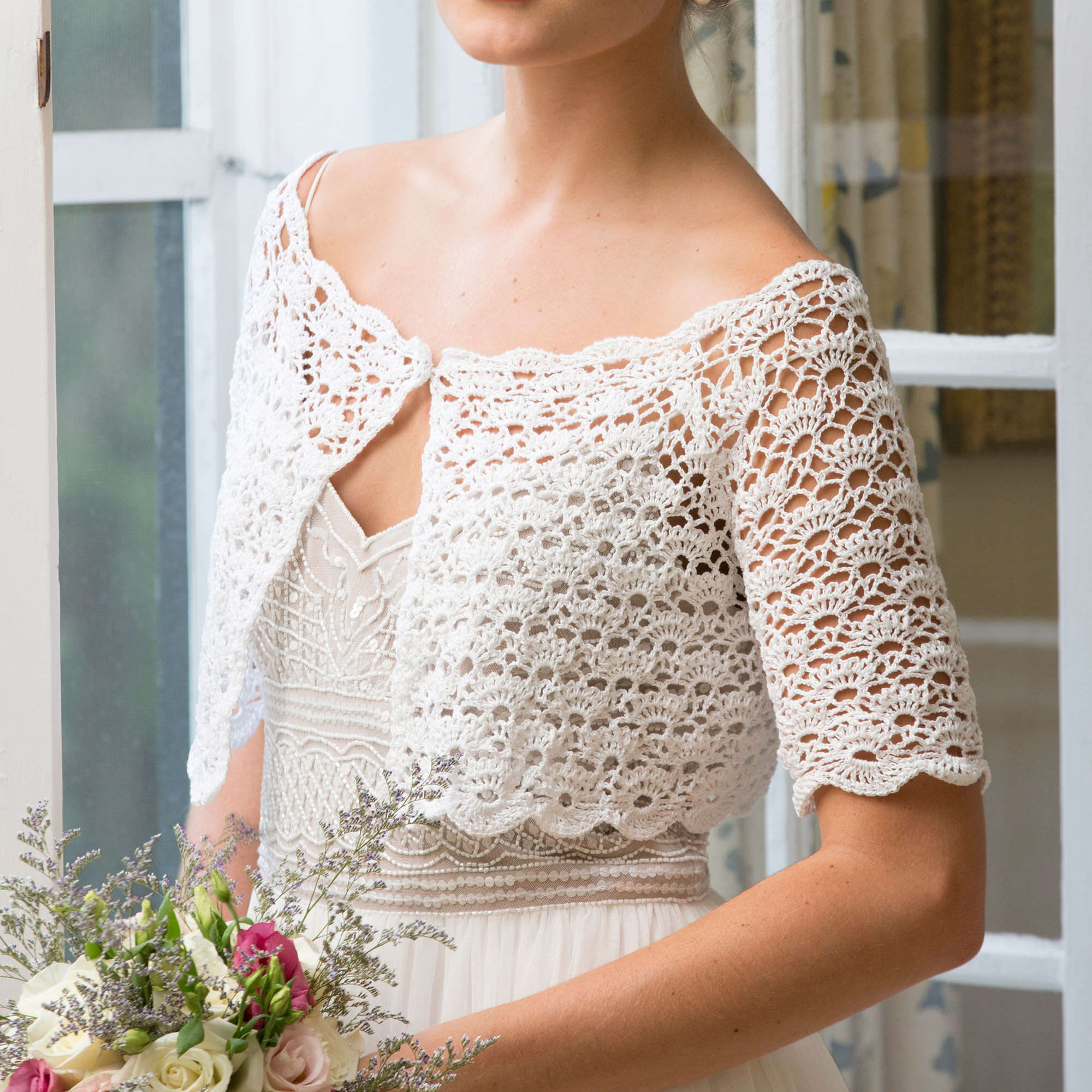 Free Experienced Aunt Lydia's Exquisite Bridal Topper Crochet Pattern | Yarnspirations Free Experienced Aunt Lydia's Exquisite Bridal Topper Crochet Pattern | Yarnspirations