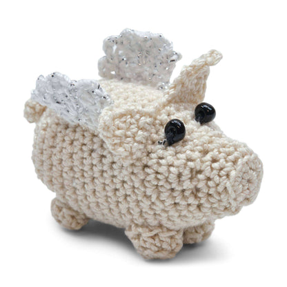 Aunt Lydia When Pigs Fly Crochet Crochet Toy made in Aunt Lydia's Classic Crochet yarn