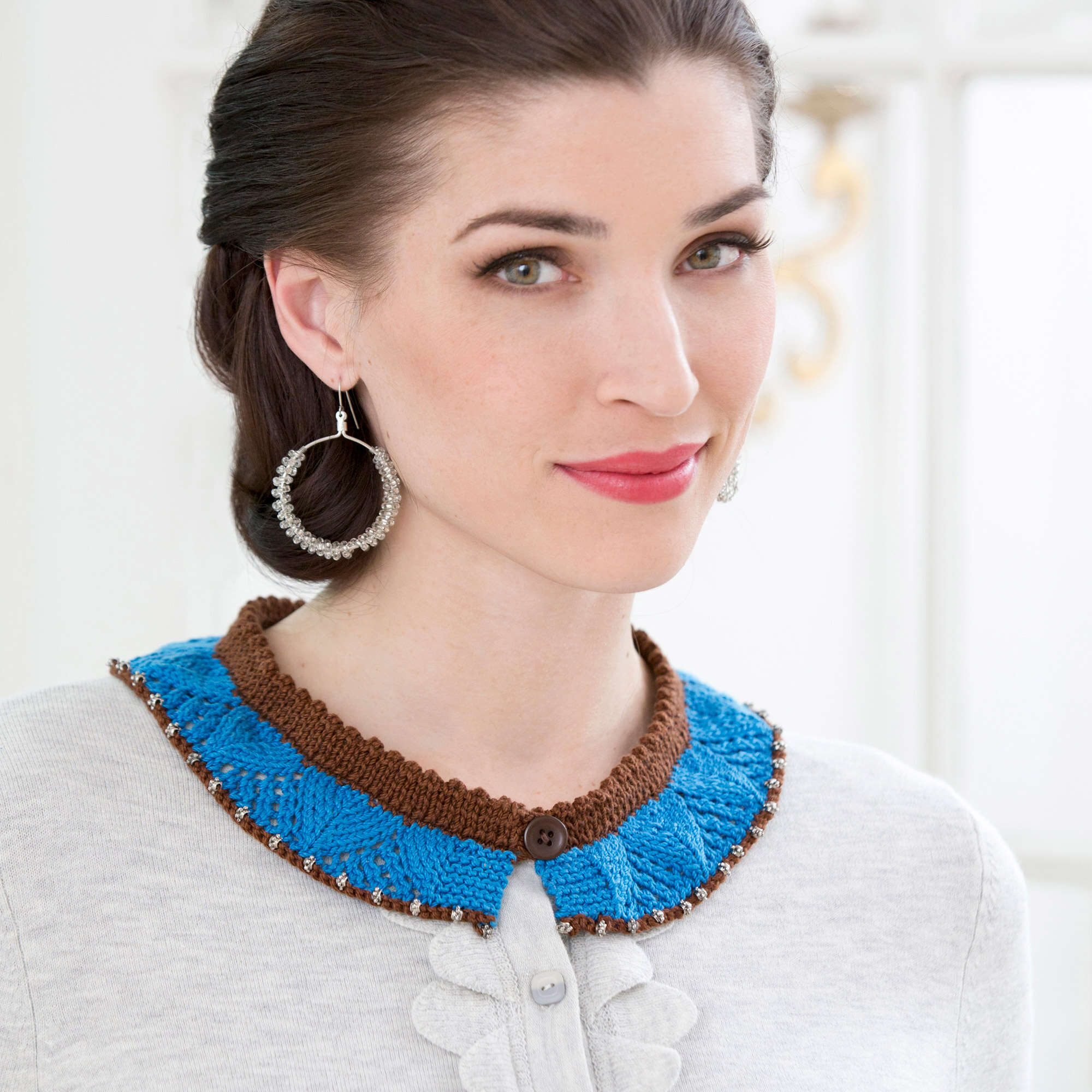 Free Aunt Lydia's Lacy Collar Knitting Pattern Yarnspirations