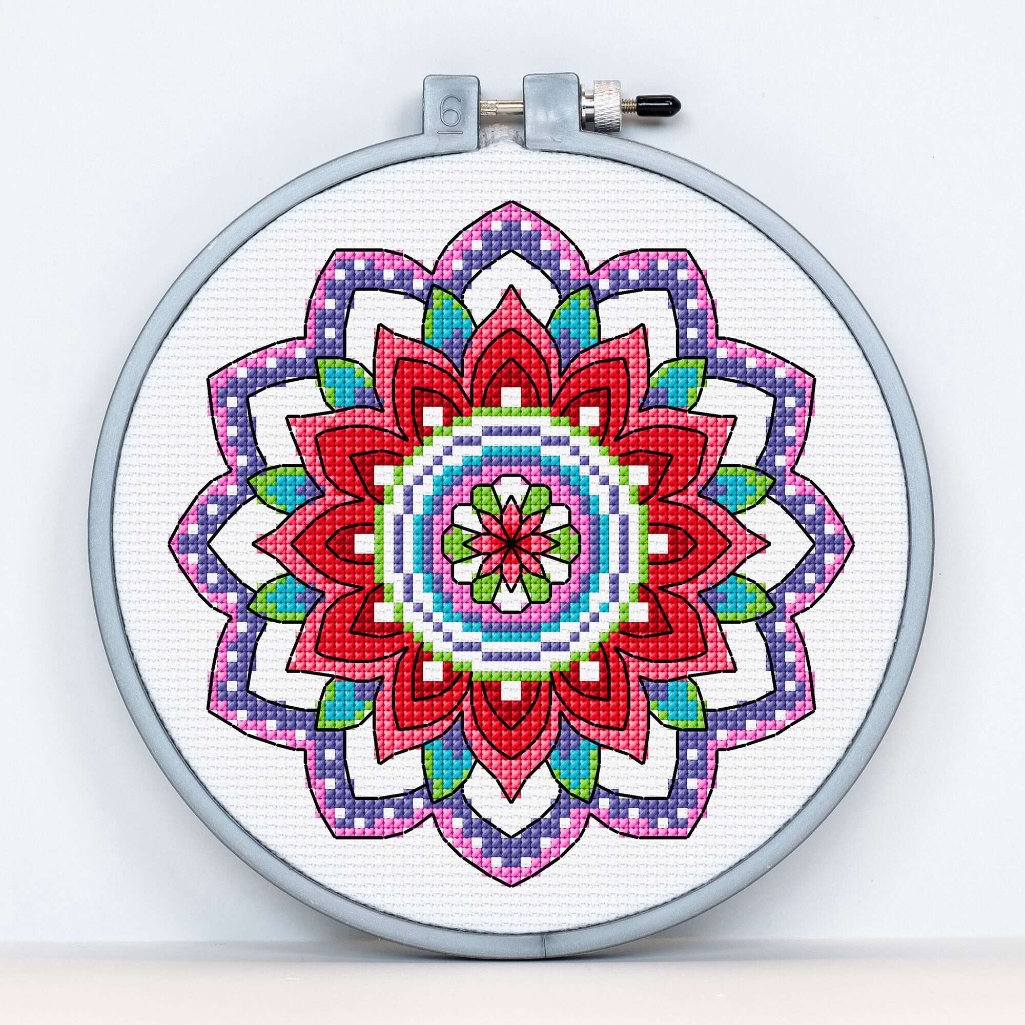 Free Easy Anchor Mandala Cross Stitch Design Embroidery Pattern Yarnspirations