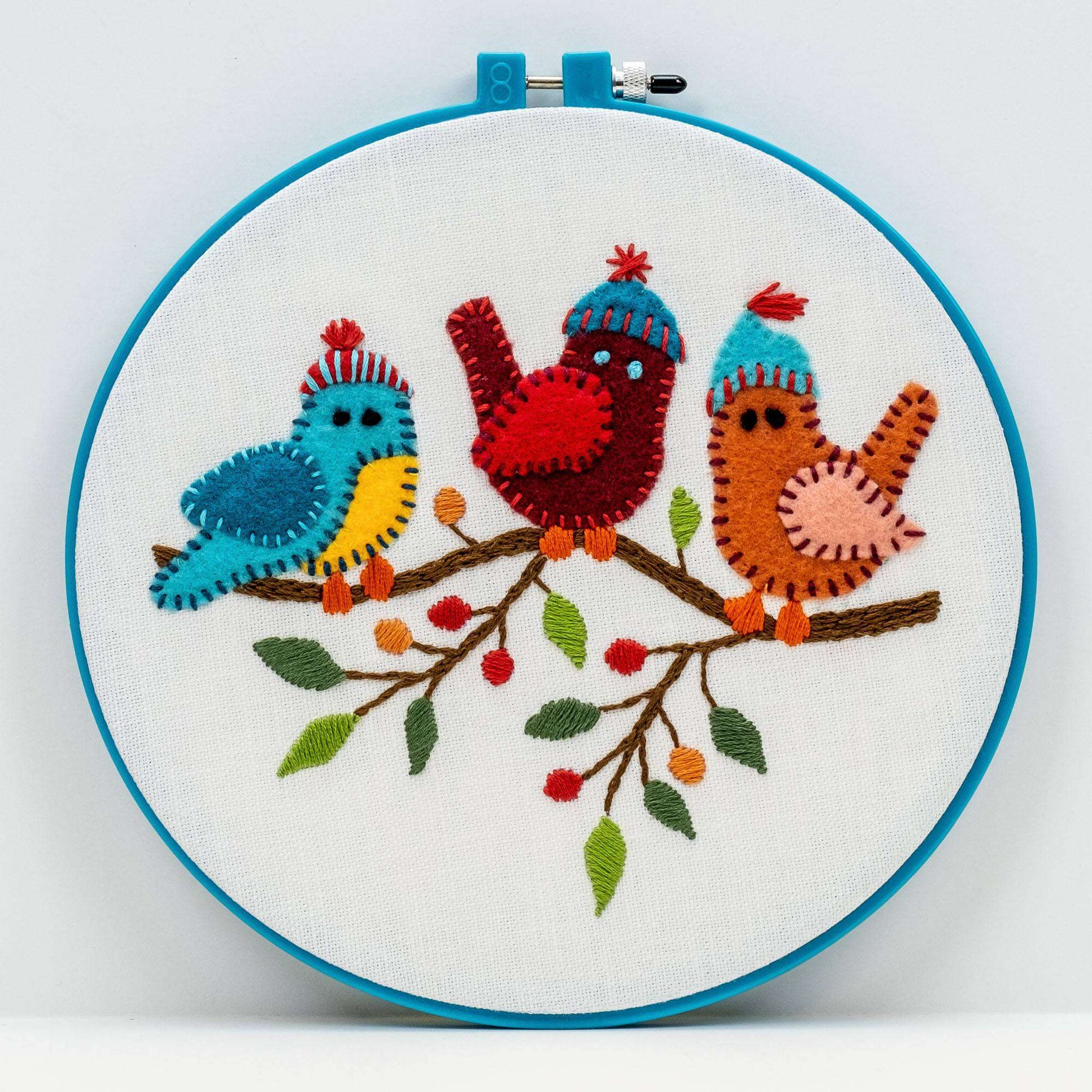 Free Anchor Three Little Birds Embroidery Design Pattern