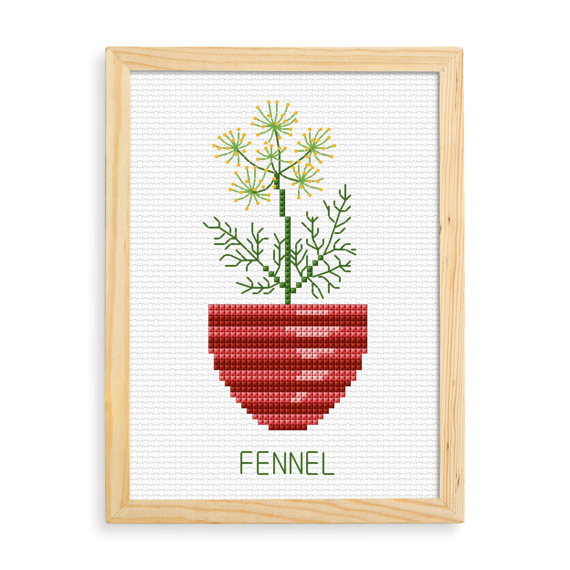house plant cross stitch pattern Free Easy Anchor Fennel Cross Stitch Design Embroidery Pattern