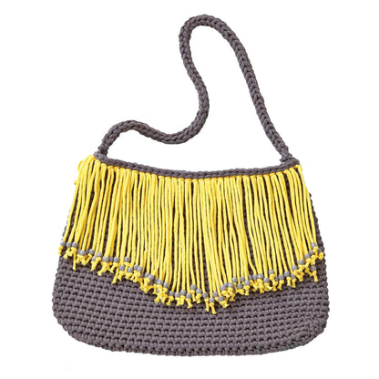 Bernat Fringe Benefits Bag Crochet Crochet Accessory made in Bernat Maker Fashion yarn