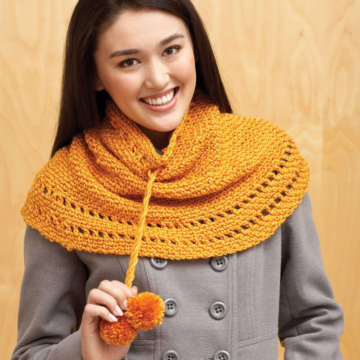 Crochet Cowl made in Bernat Satin yarn