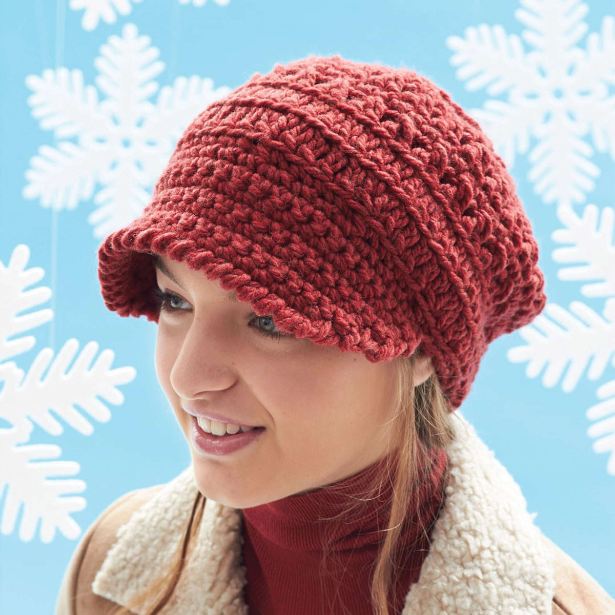 Crochet Hat made in Bernat Softee Chunky yarn