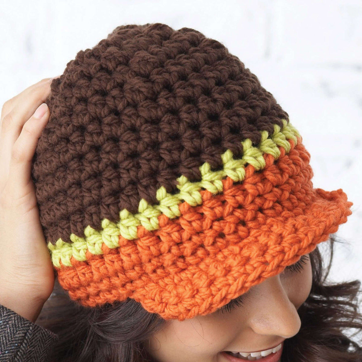 Crochet Hat made in Bernat Softee Chunky yarn