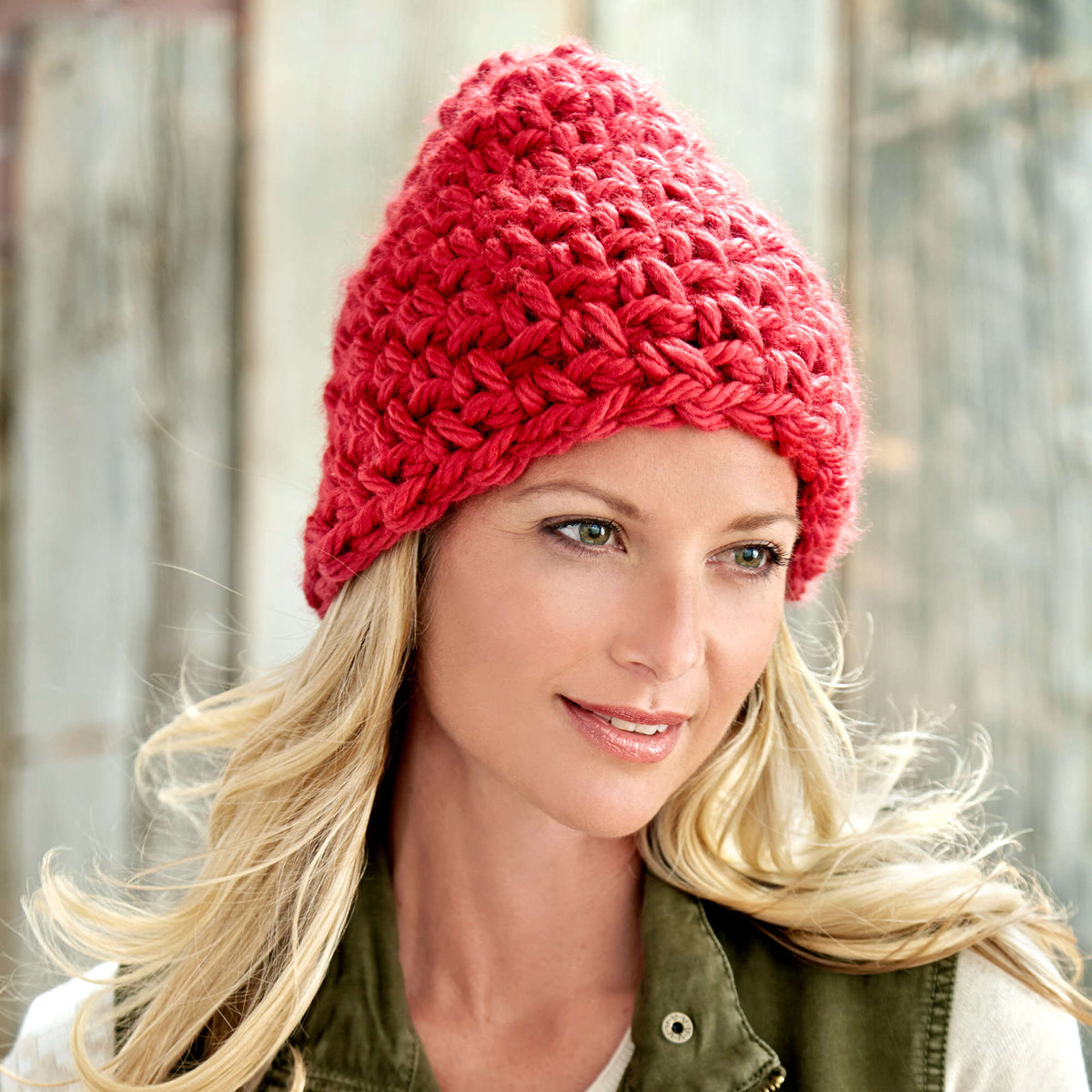 Crochet Hat made in Bernat Mega Bulky yarn