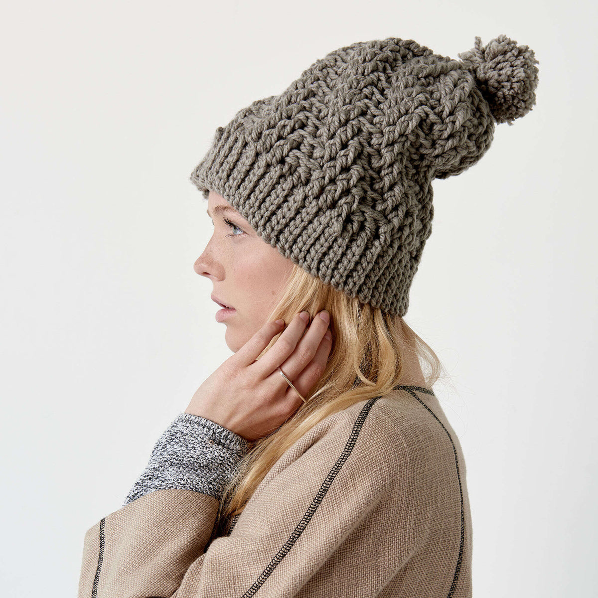 Crochet Hat made in Bernat Softee Chunky yarn
