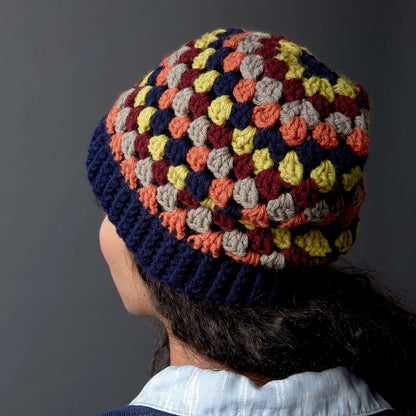 Bernat Crochet Granny Stripes Hat Crochet Hat made in Bernat Super Value yarn