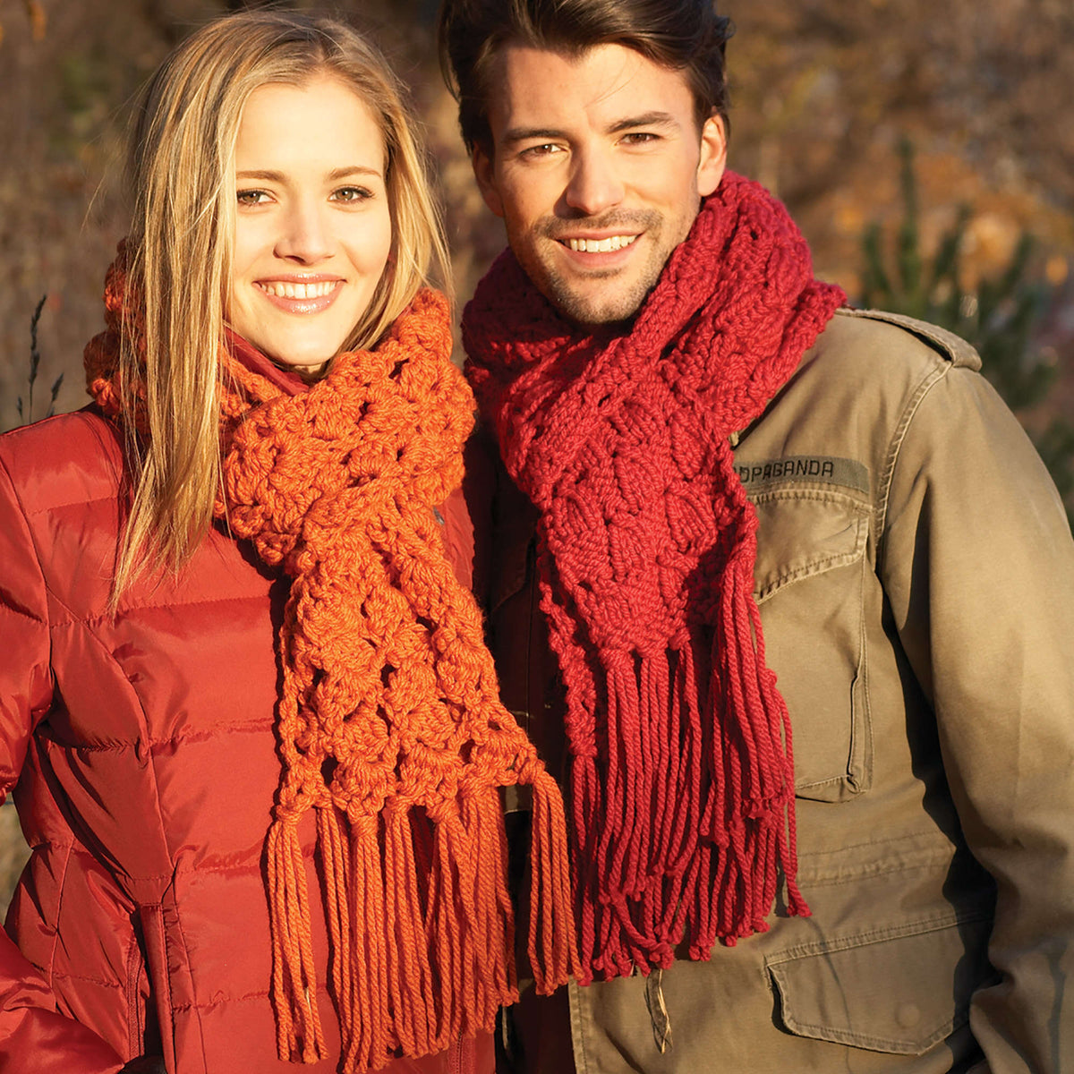 Crochet Scarf made in Bernat Softee Chunky yarn
