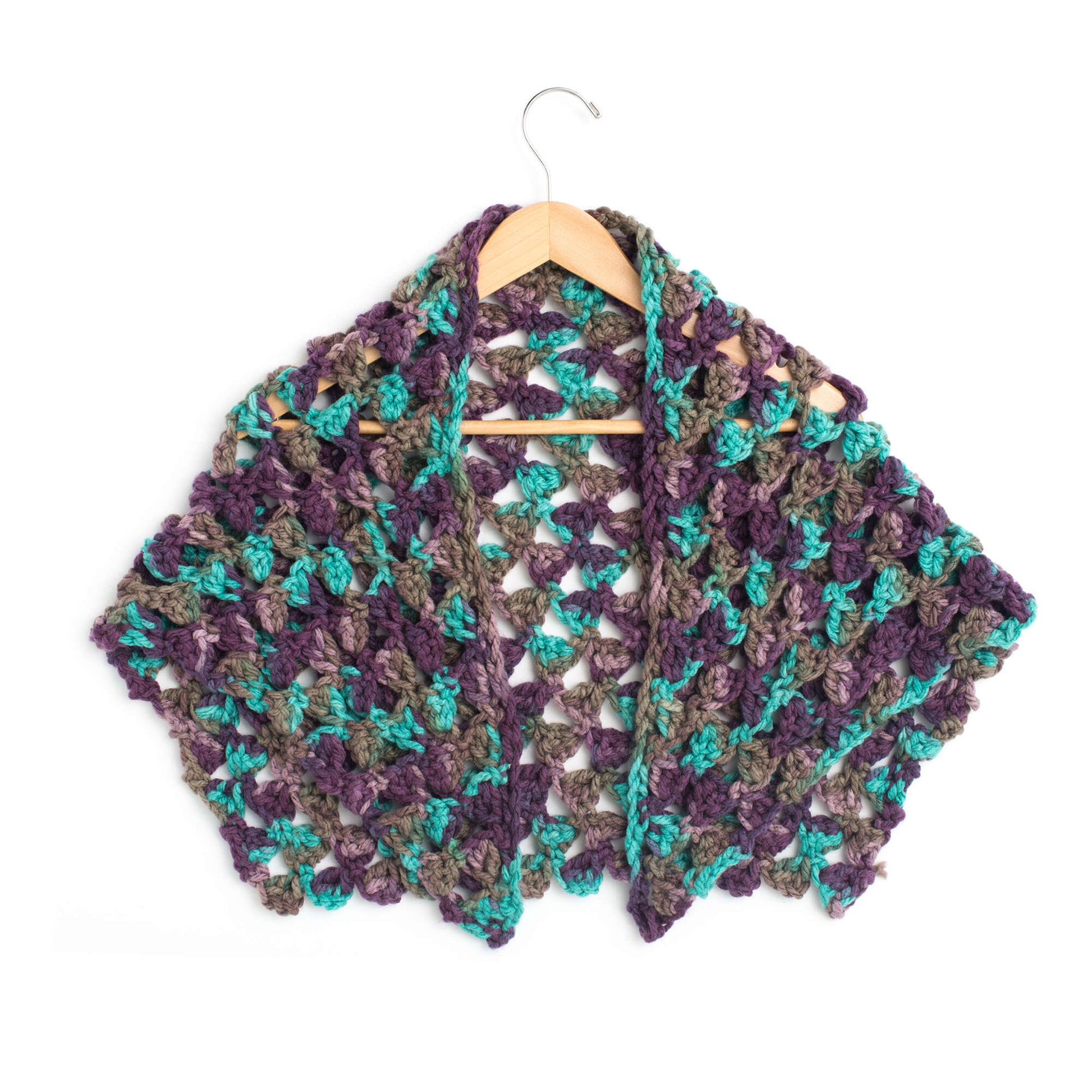 Free Bernat Cluster Stitch Wrap Crochet Pattern