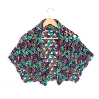 Bernat Cluster Stitch Wrap Crochet Crochet Shawl made in Bernat Softee Chunky yarn