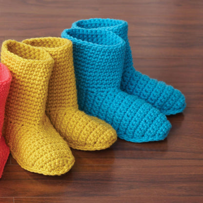 Bernat Slipper Boots Crochet Glowing Gold