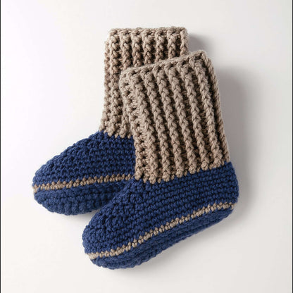 Bernat Slipper Socks Crochet Crochet Slipper made in Bernat Softee Chunky yarn