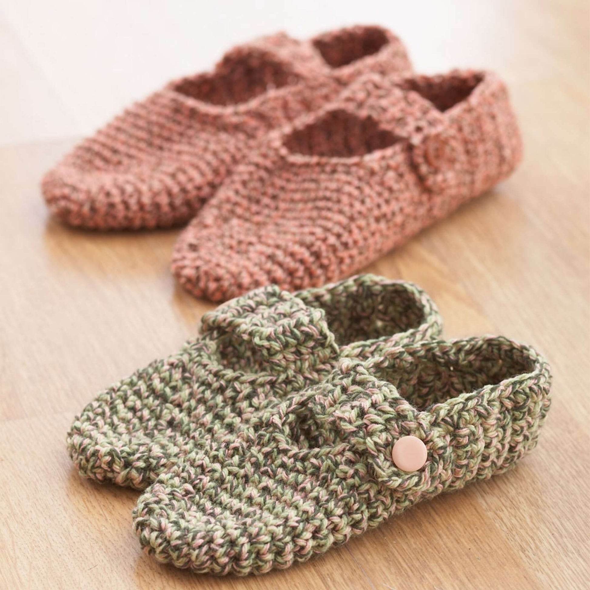 Free Bernat Family Slippers To Crochet Pattern