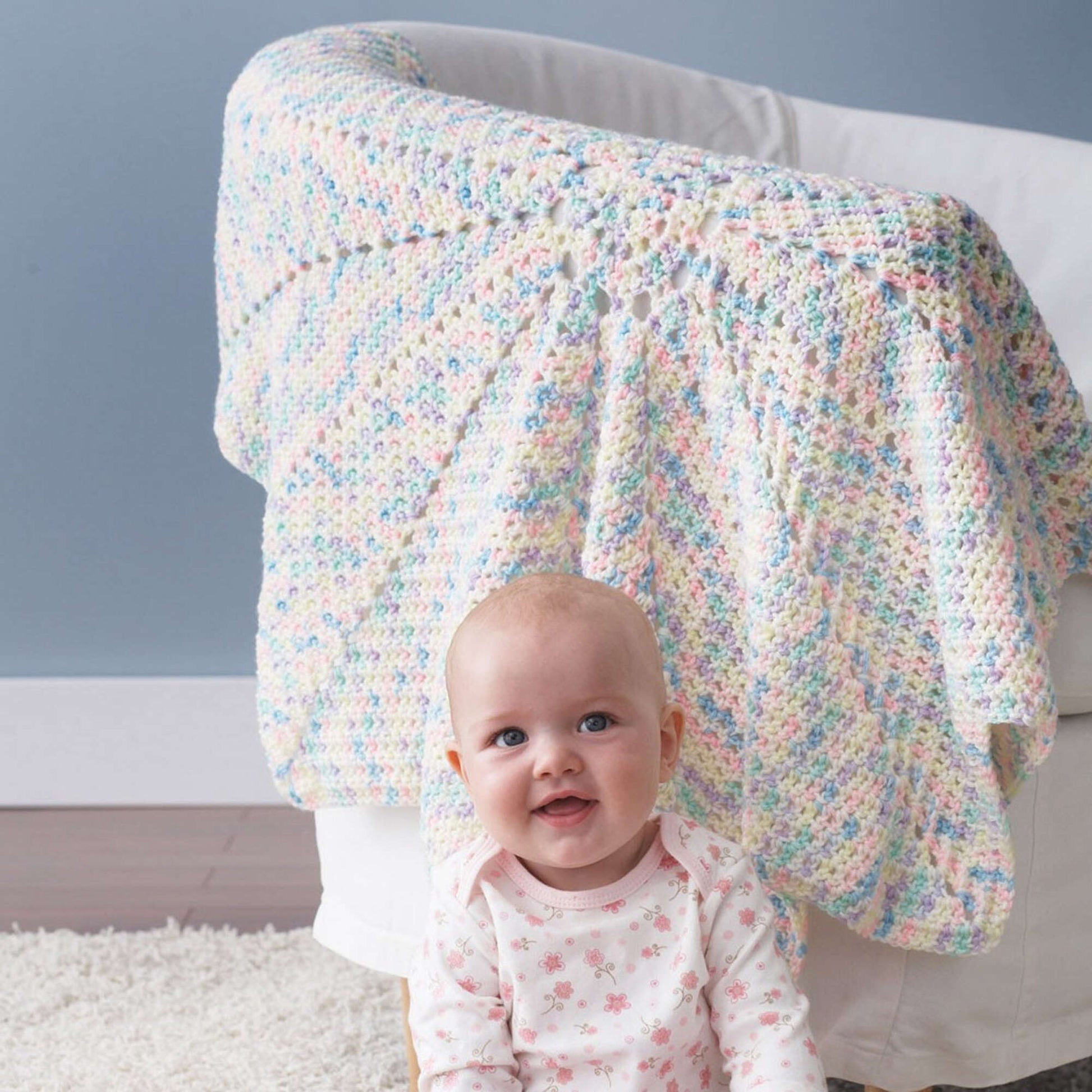 Free Bernat From The Middle Crochet Baby Blanket Pattern