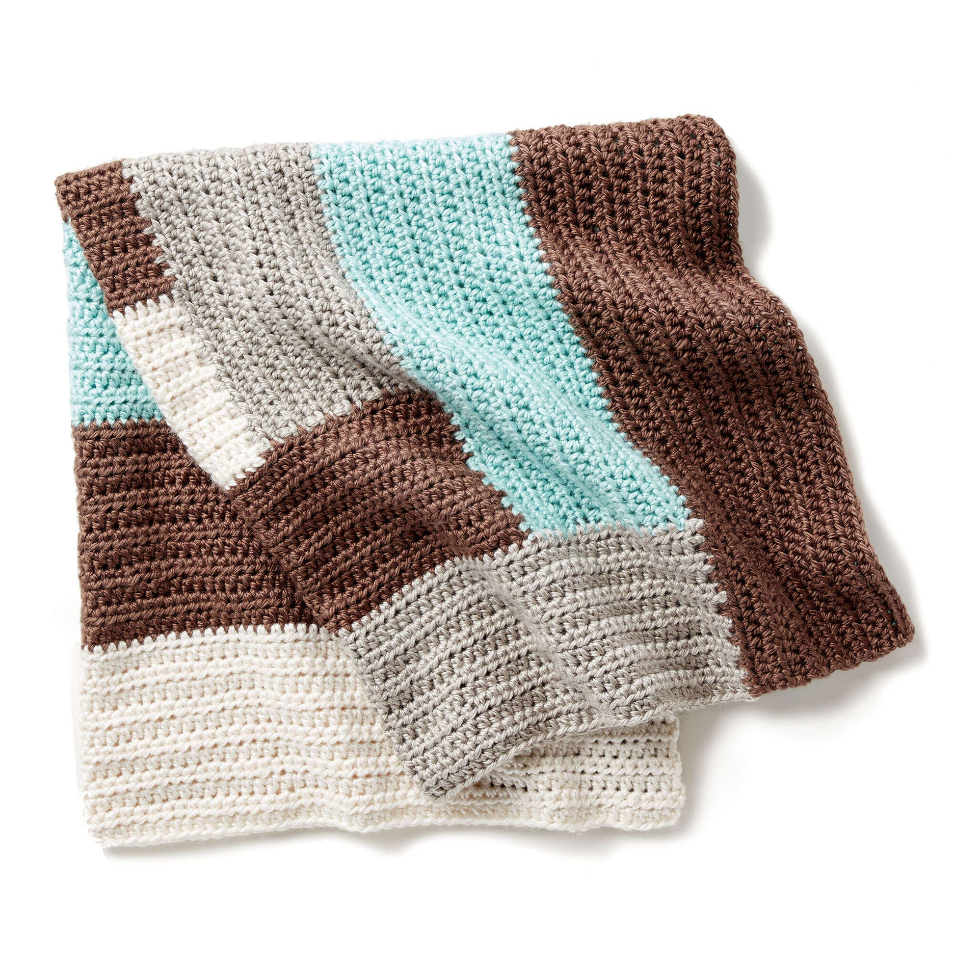 Free Bernat Log Cabin Crochet Baby Blanket Pattern