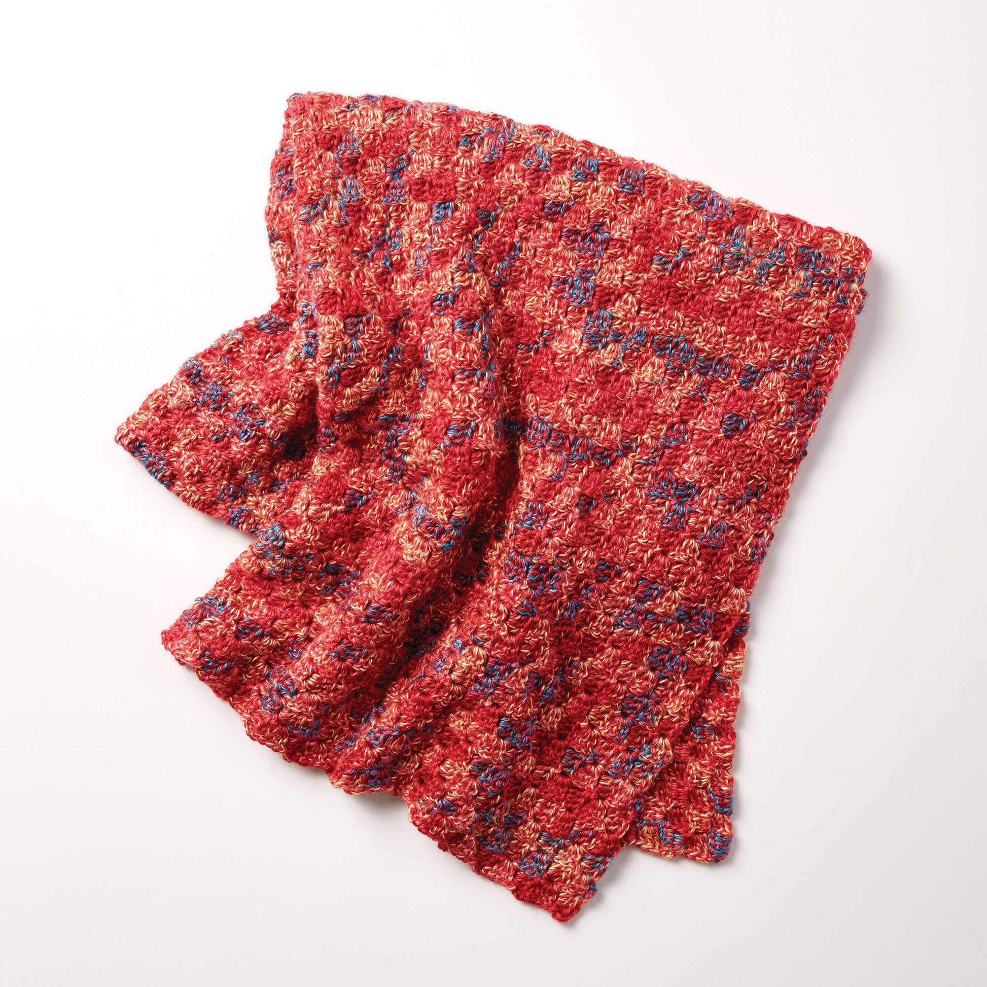 Free Bernat Tumbling Blocks Crochet Baby Blanket Pattern